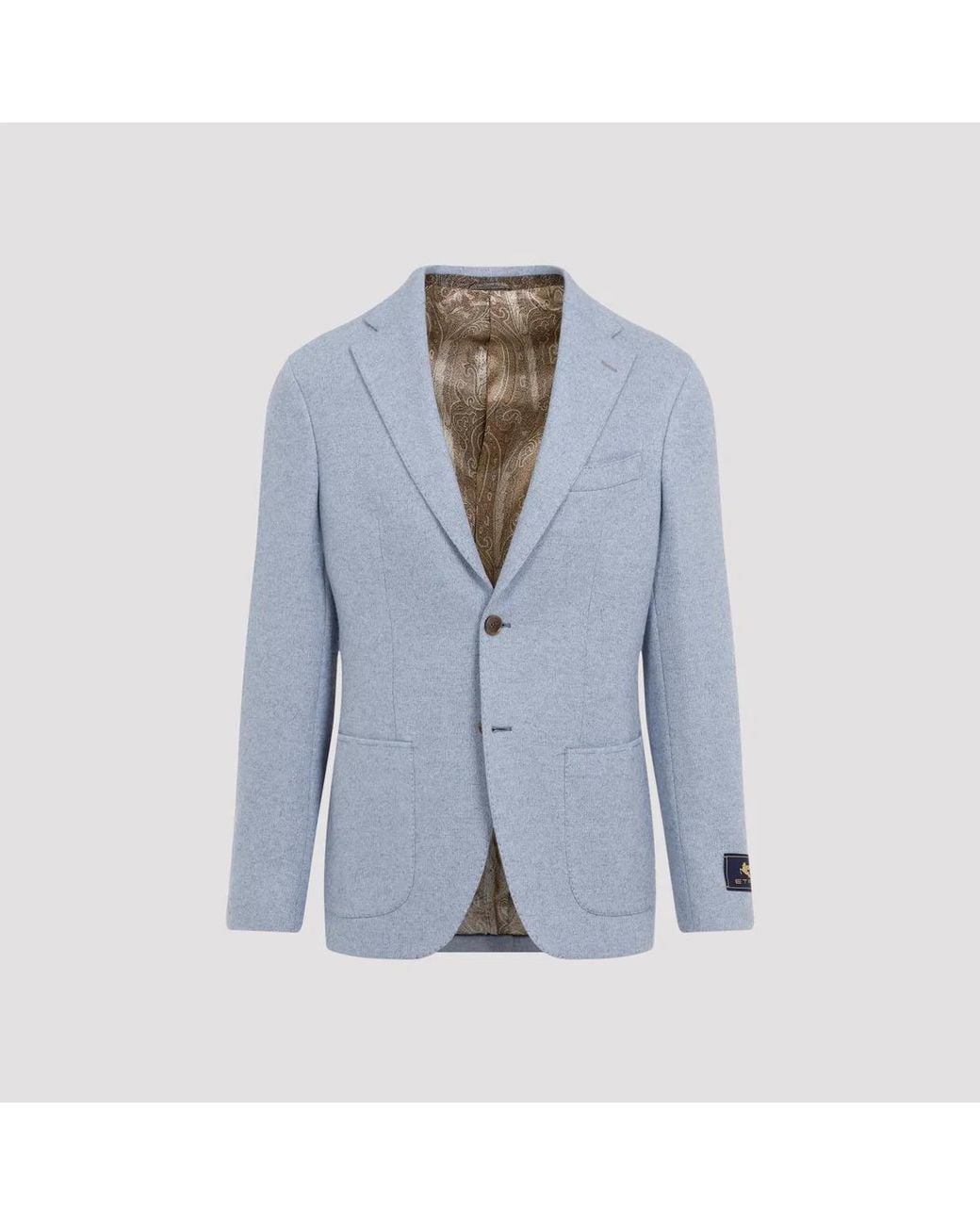 Etro Blue Jacket Roma Sport W/Stitching for men