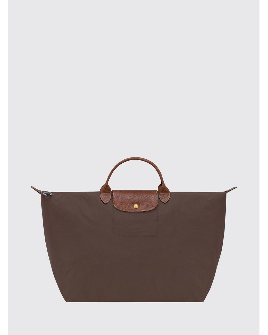 Longchamp Brown Le Pliage Original L Travel Nylon Bag