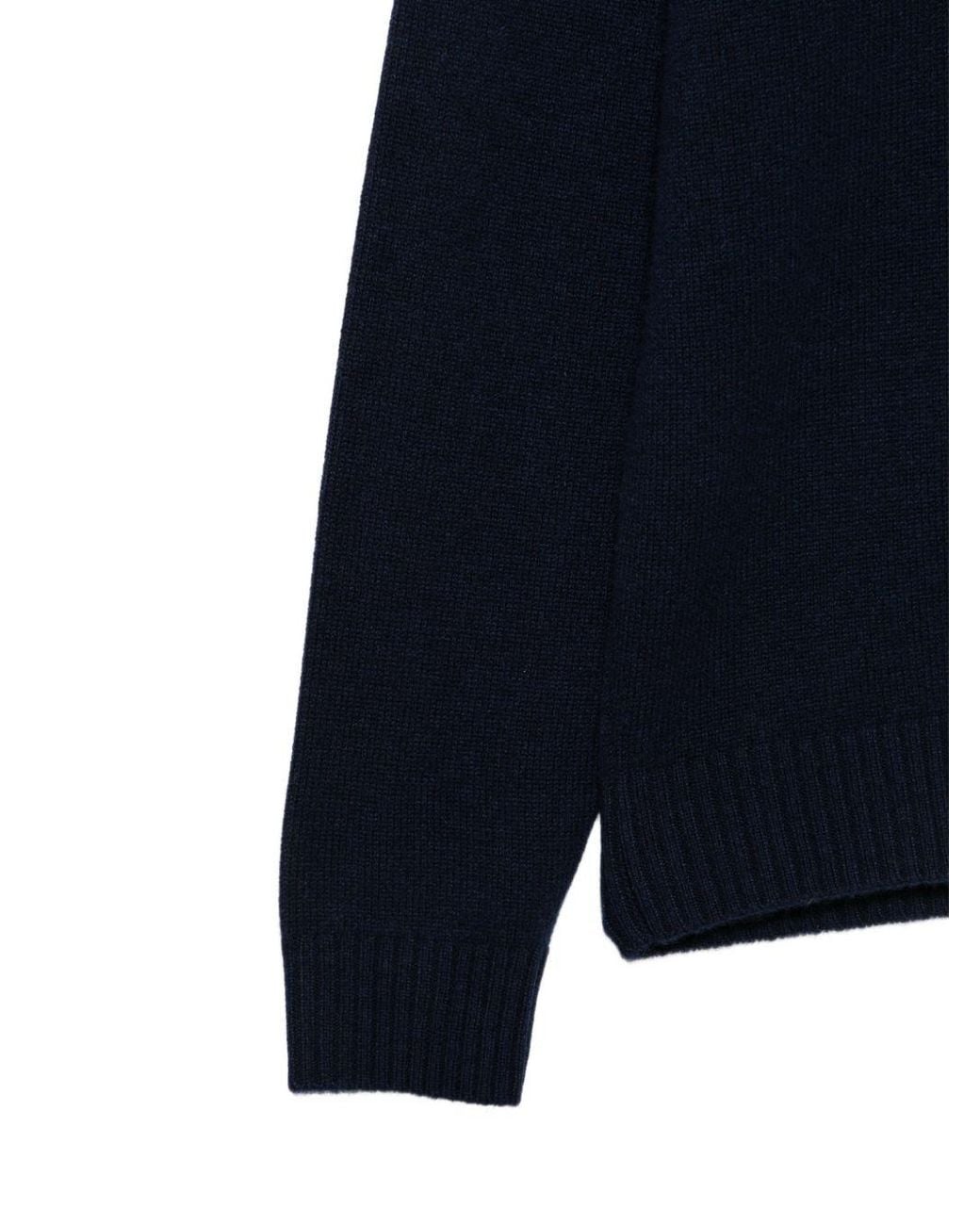 Aspesi Blue Cashmere Sweater for men