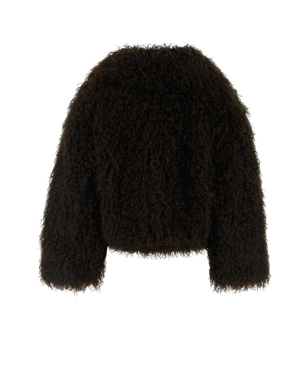 MICHAEL Michael Kors Black Michael By Michael Kors Crop Faux Fur Peacoat
