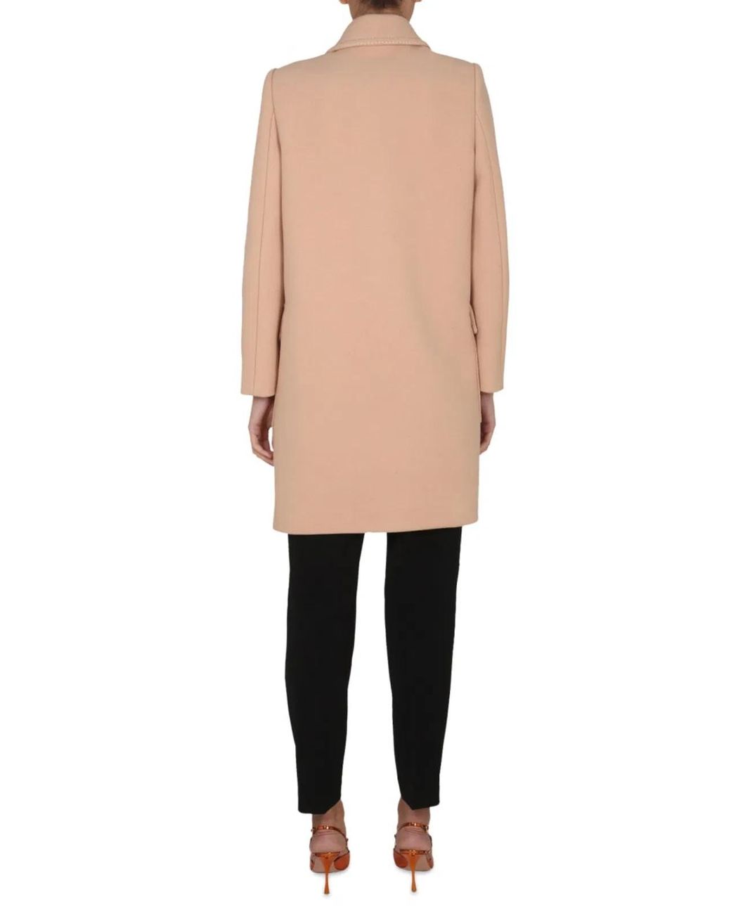Boutique Moschino Natural Virgin Wool Coat