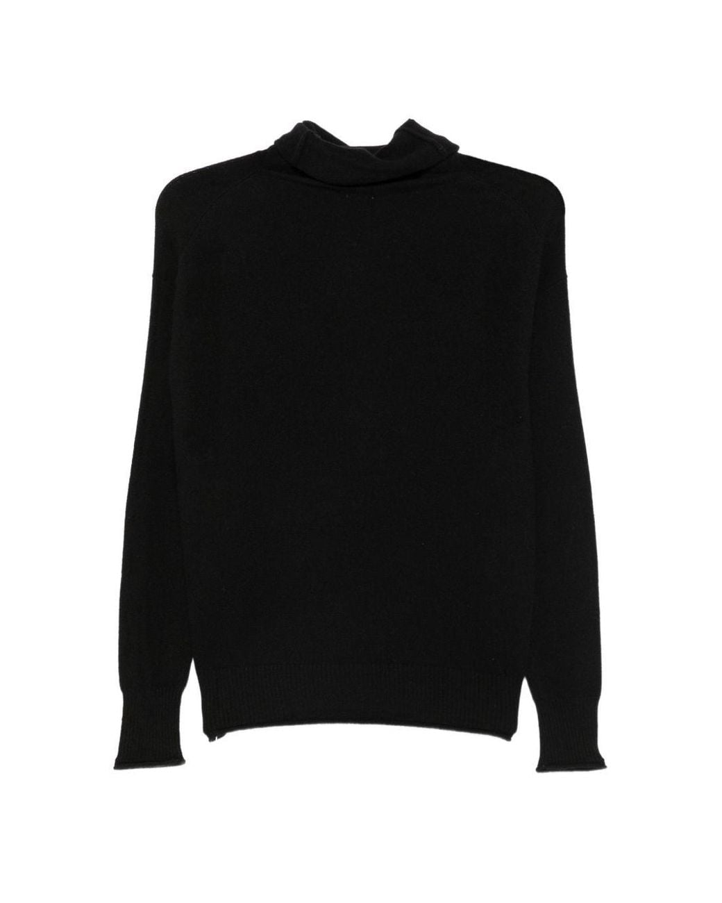 C.t. Plage Black Cashmere Turtle-Neck Sweater