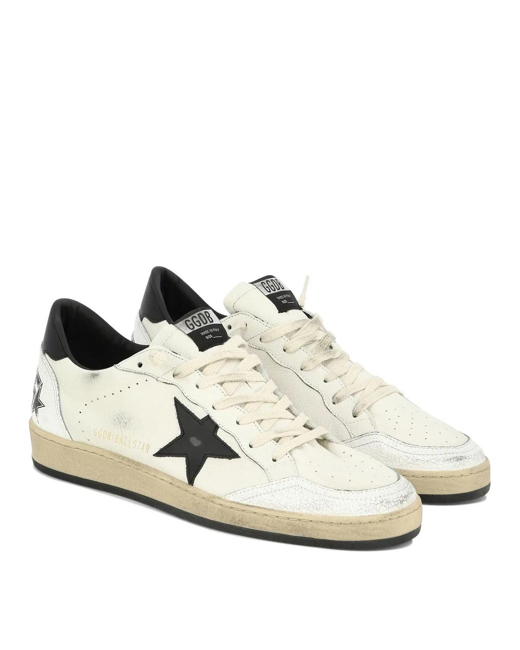 Golden Goose Deluxe Brand White "Ball Star" Sneakers for men