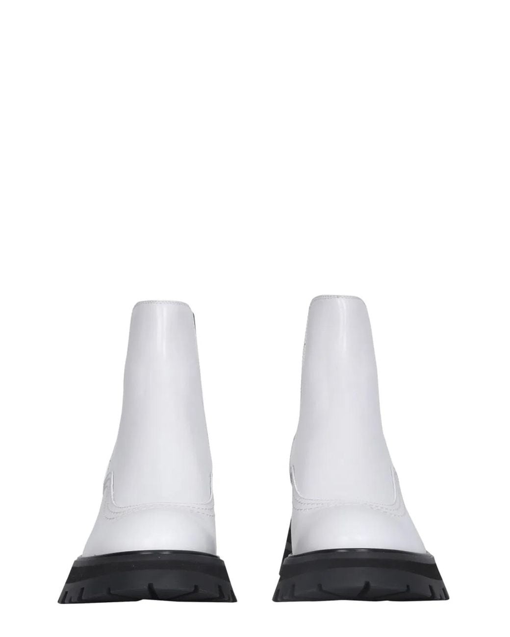 McQueen White Wander Chelsea Boots