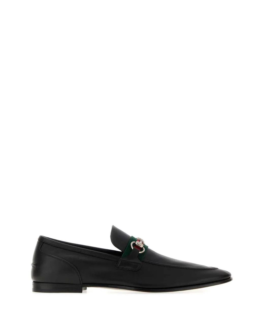 Gucci Black Leather Como Loafers for men
