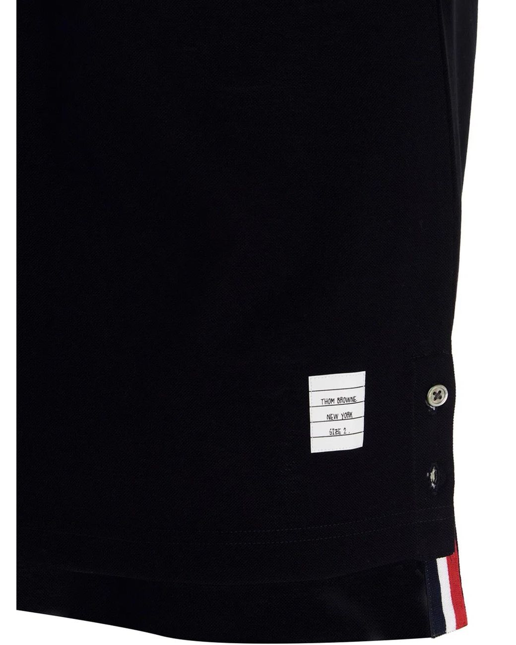 Thom Browne Black Rwb Polo Shirt for men