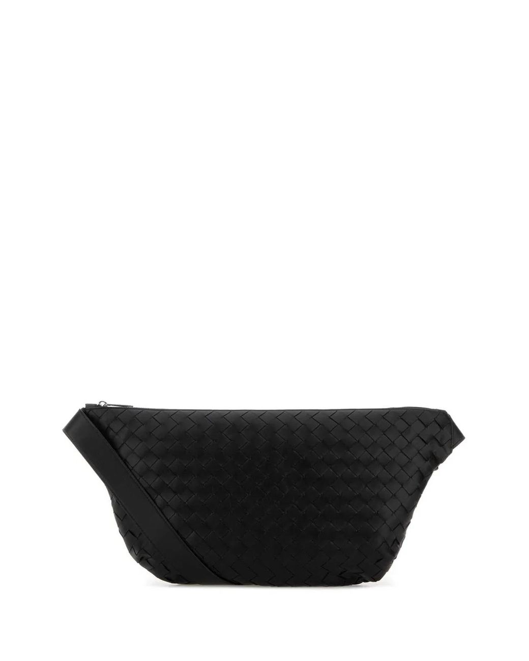 Bottega Veneta Black Leather Day Sling Crossbody Bag for men