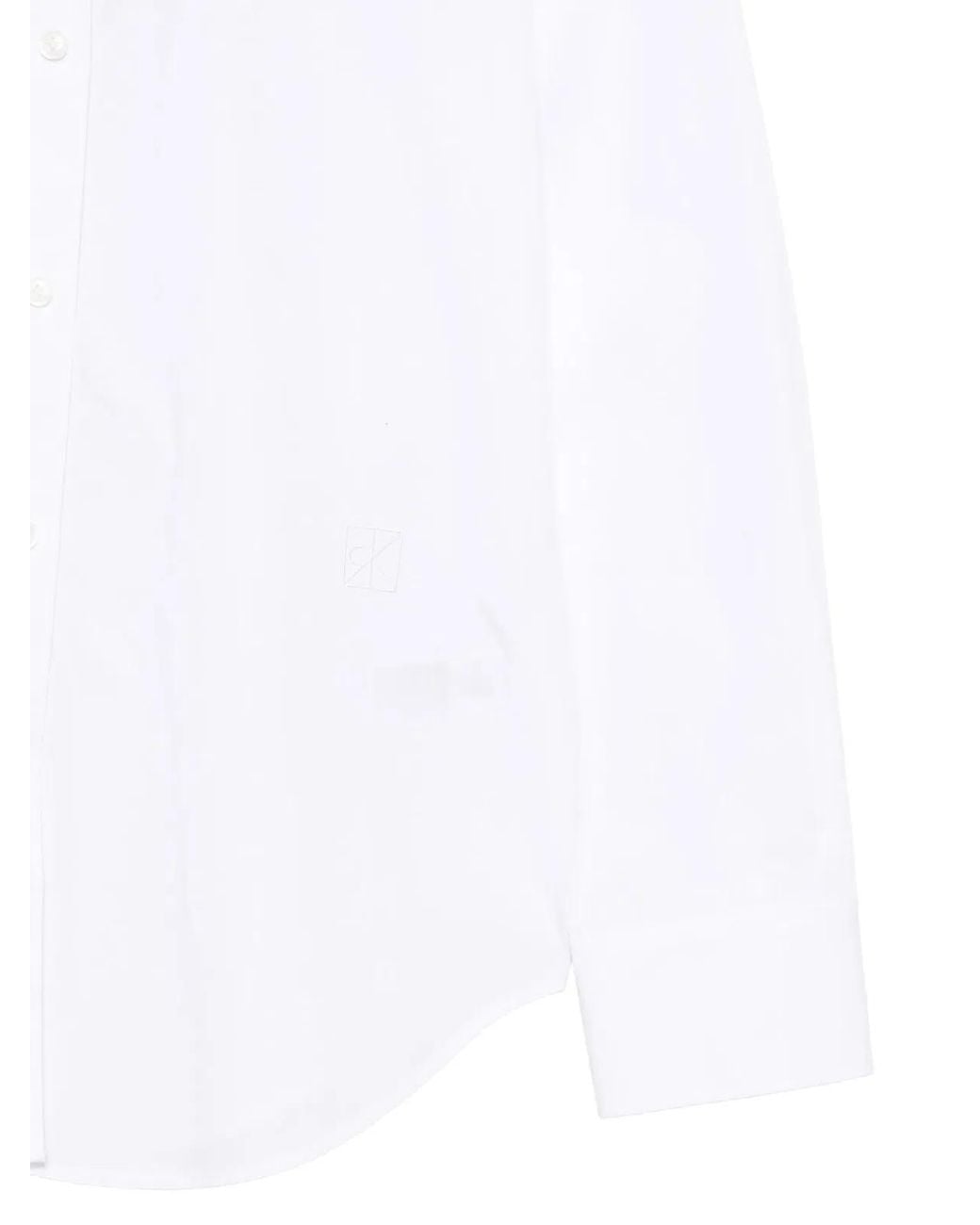 Calvin Klein White Cotton Poplin Regular Shirt