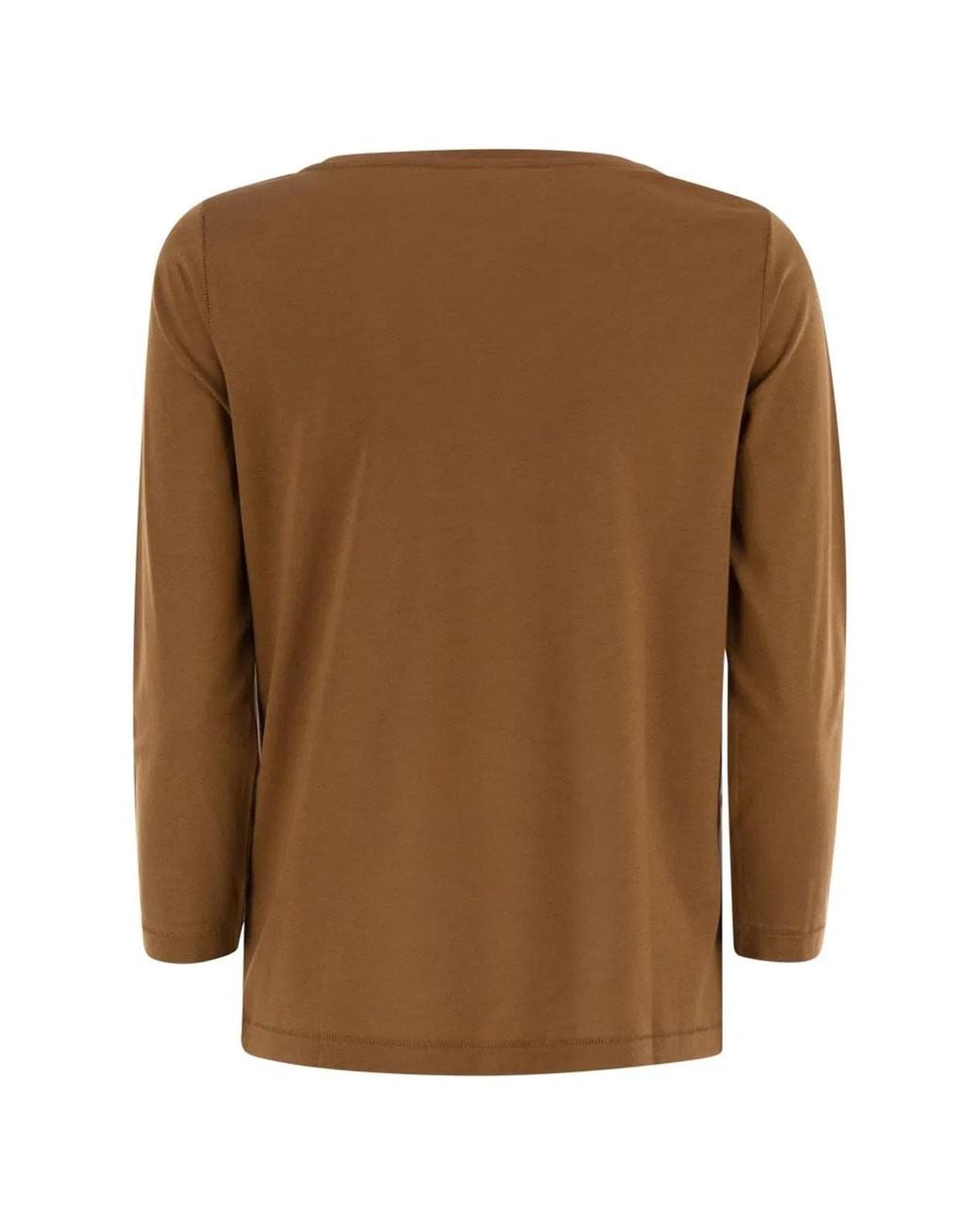 Majestic Brown T-Shirt With 3/4 Sleeves