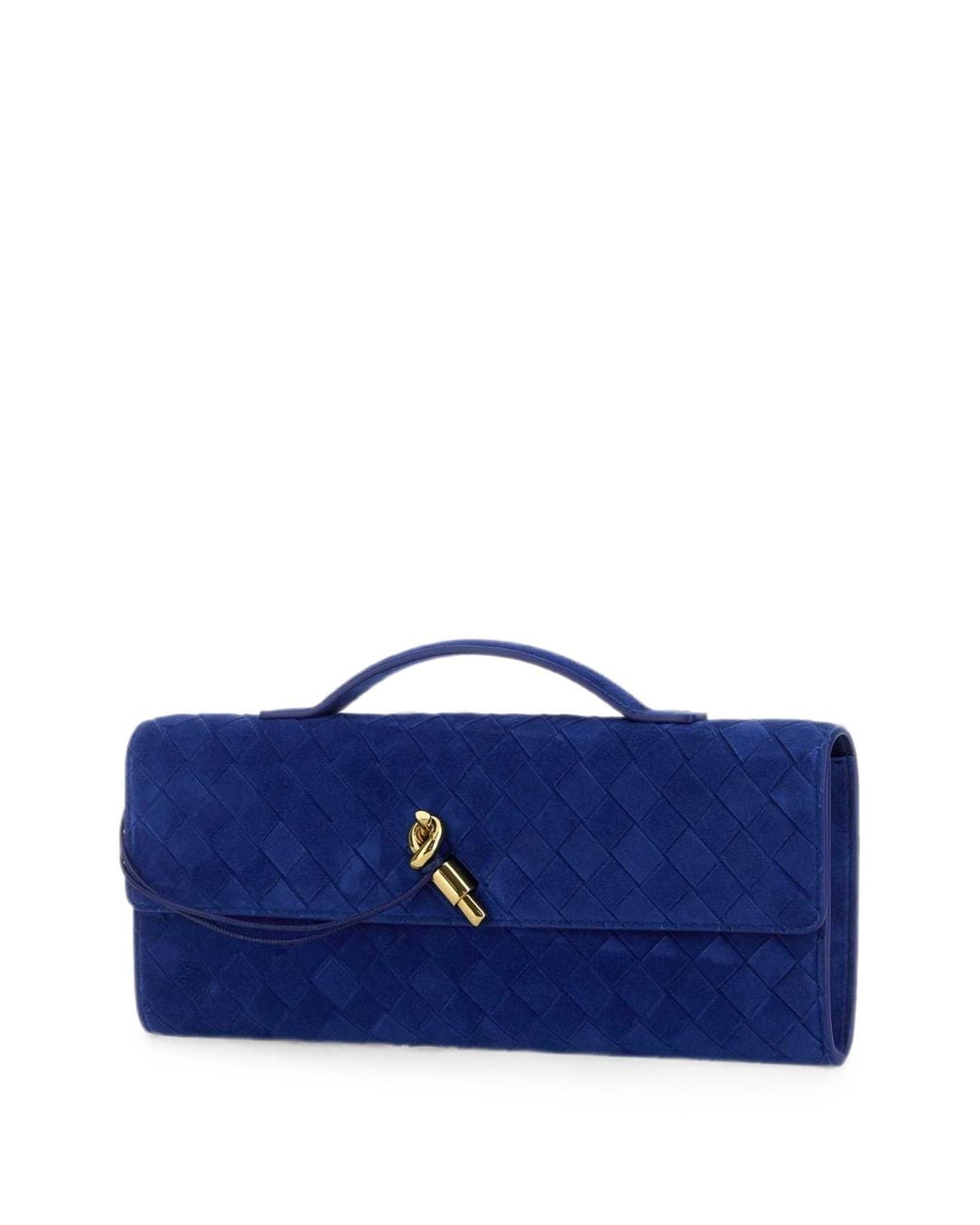 Bottega Veneta Blue Andiamo Clutch