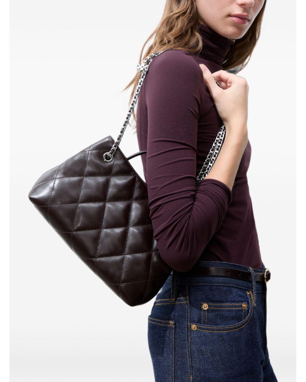 Tory Burch Black Fleming Small Leather Tote