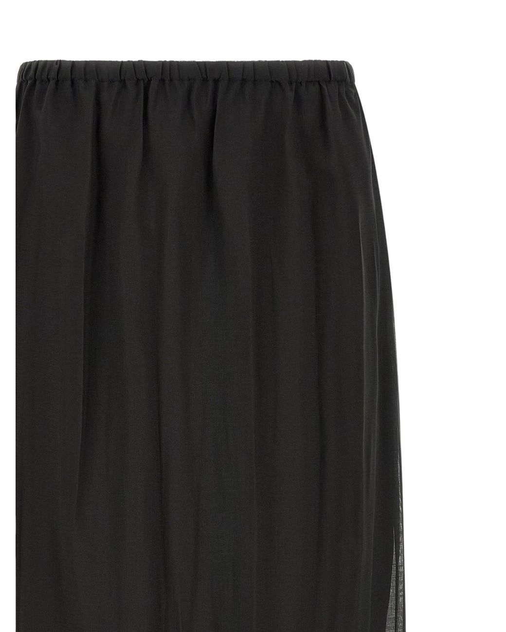 Tela Black Ophelia Fringed Layered Skirt