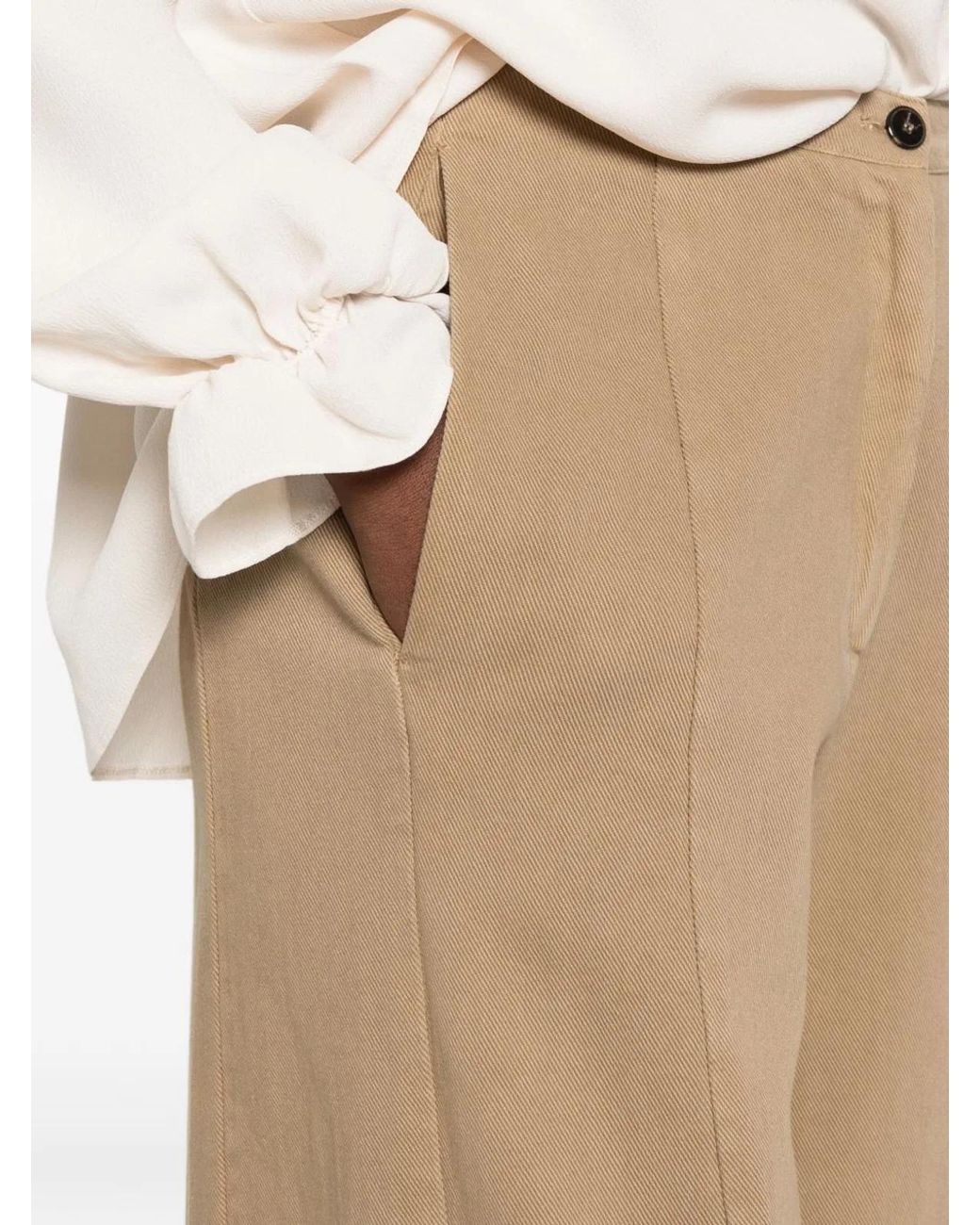 Forte_forte Natural Cotton Wide-Leg Trousers