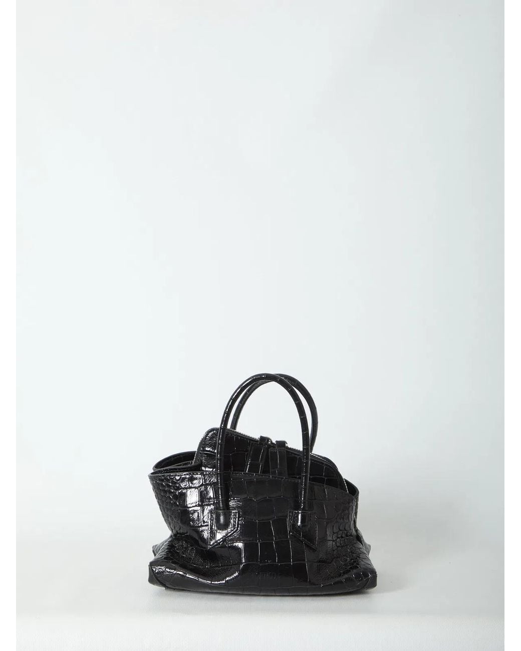 The Attico Black La Passeggiata Top Handle Bag Mini