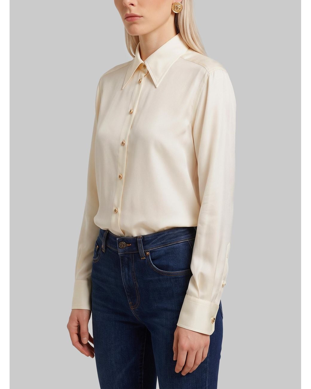 Dolce & Gabbana Natural Dolce&Gabbana Silk Shirt