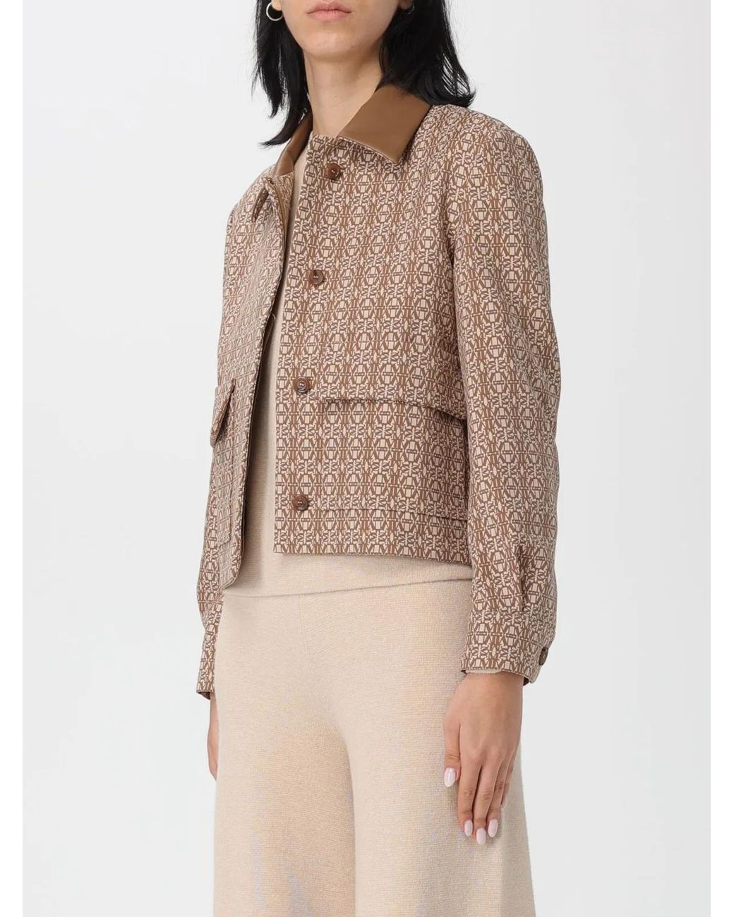 Max Mara Natural Embroidered Cotton Viborg Jacket