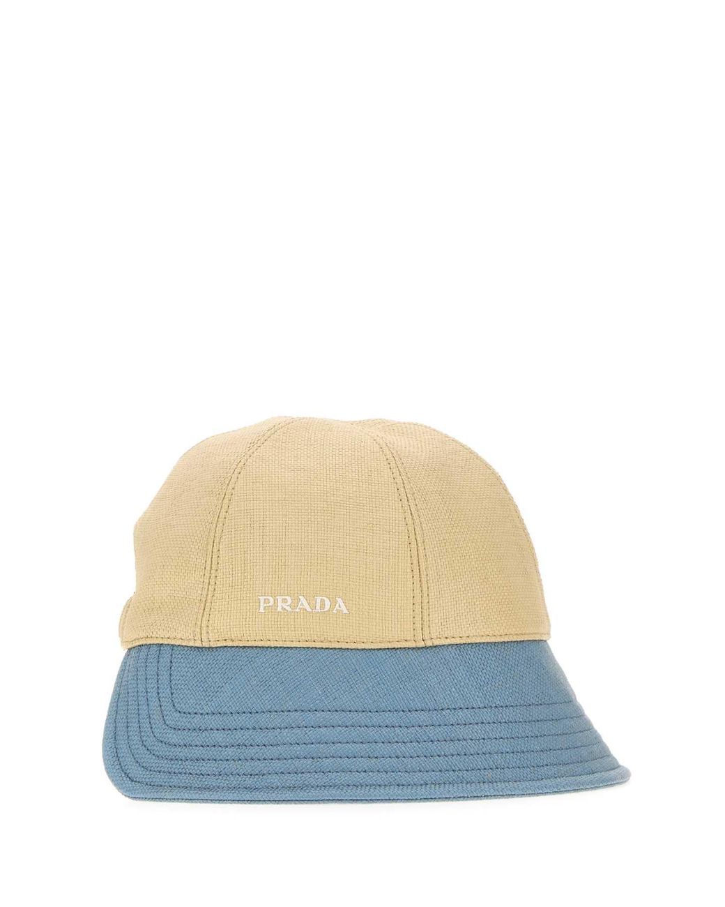 Prada Blue Two-Tone Canvas Bucket Hat