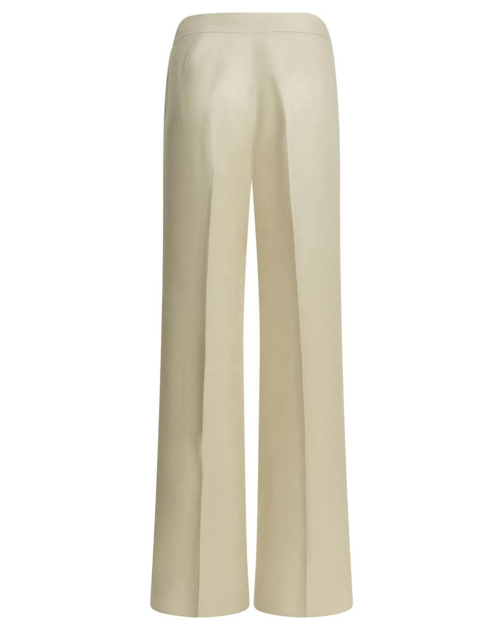 Max Mara Natural Tailored Linen Pants