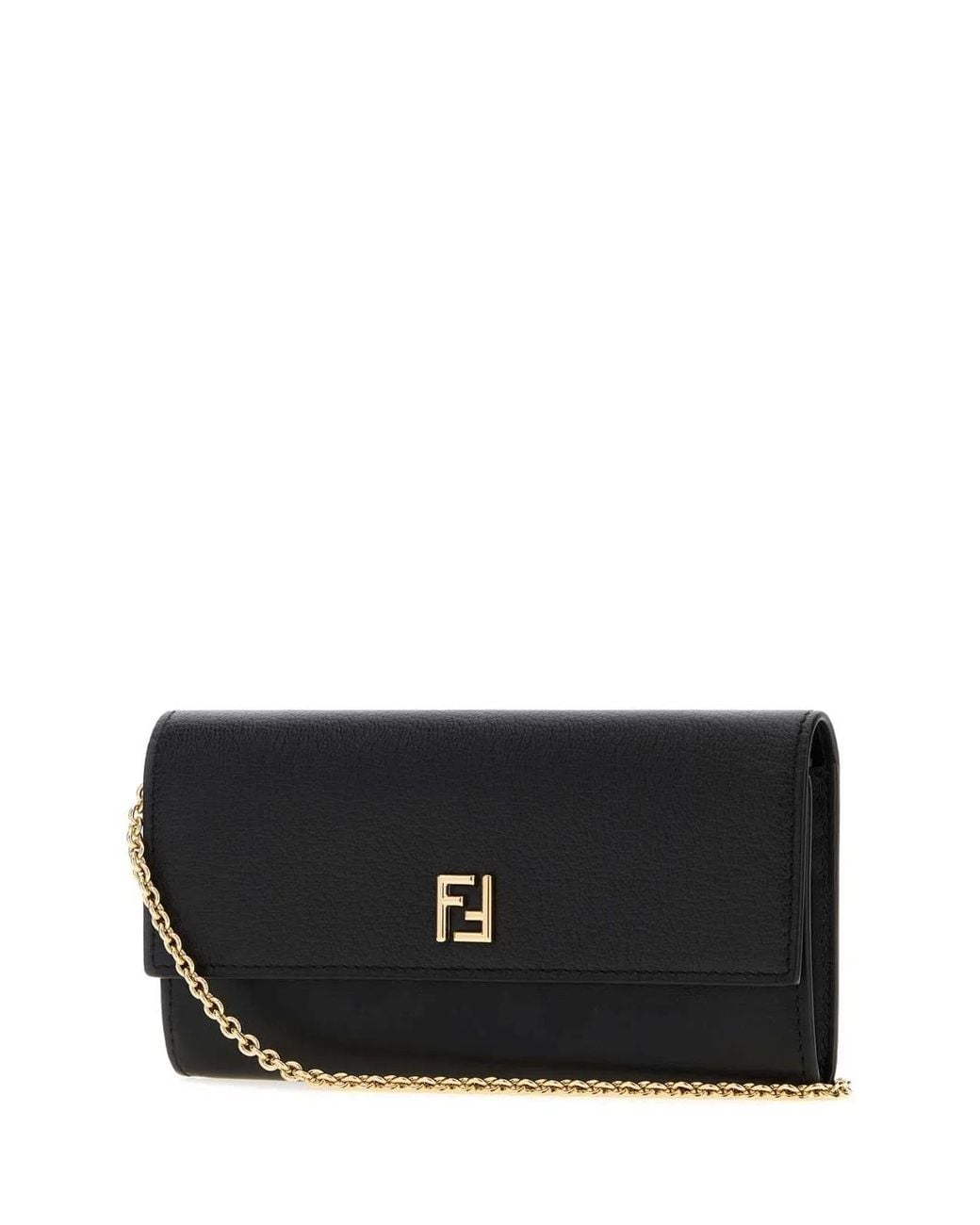 Fendi Black Leather Ff Wallet
