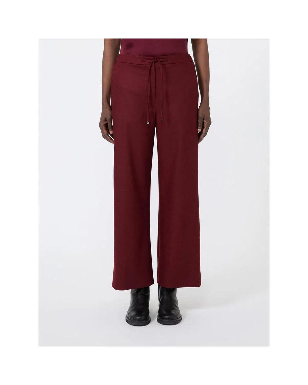 Max Mara Red S Max Mara Smmfloria Trouser Bordeaux