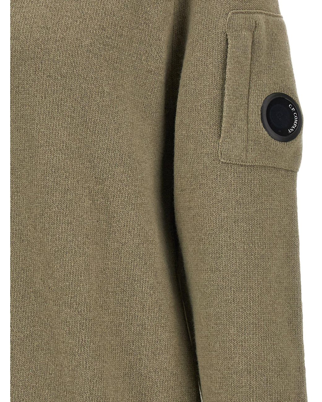 C P Company Green 'Lens' Sweater for men
