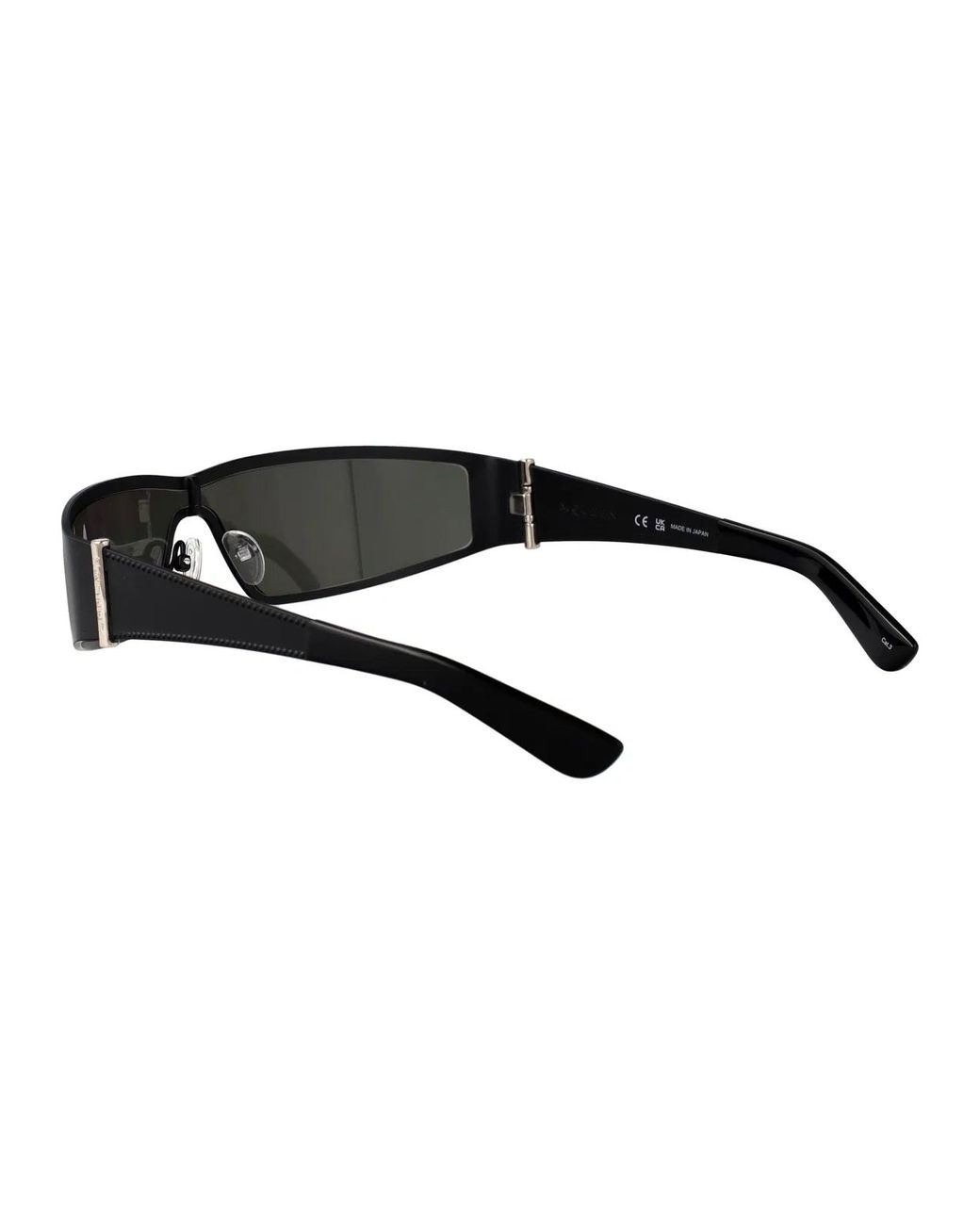 McQueen Black Metal Sunglasses