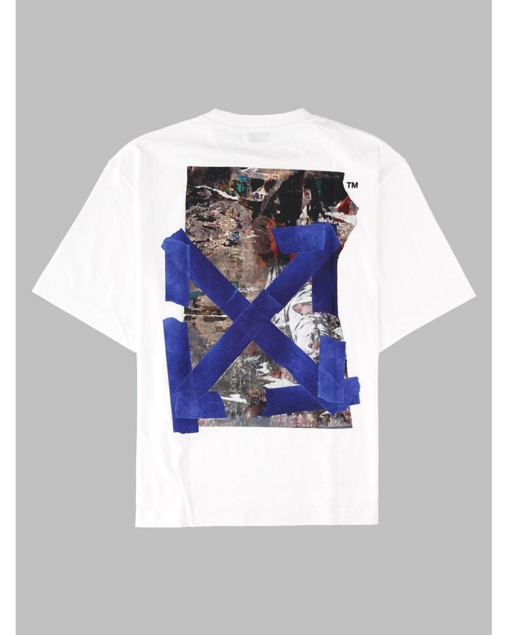 Off-White c/o Virgil Abloh Gray 100% Cotton Minimal Logo T-Shirt for men