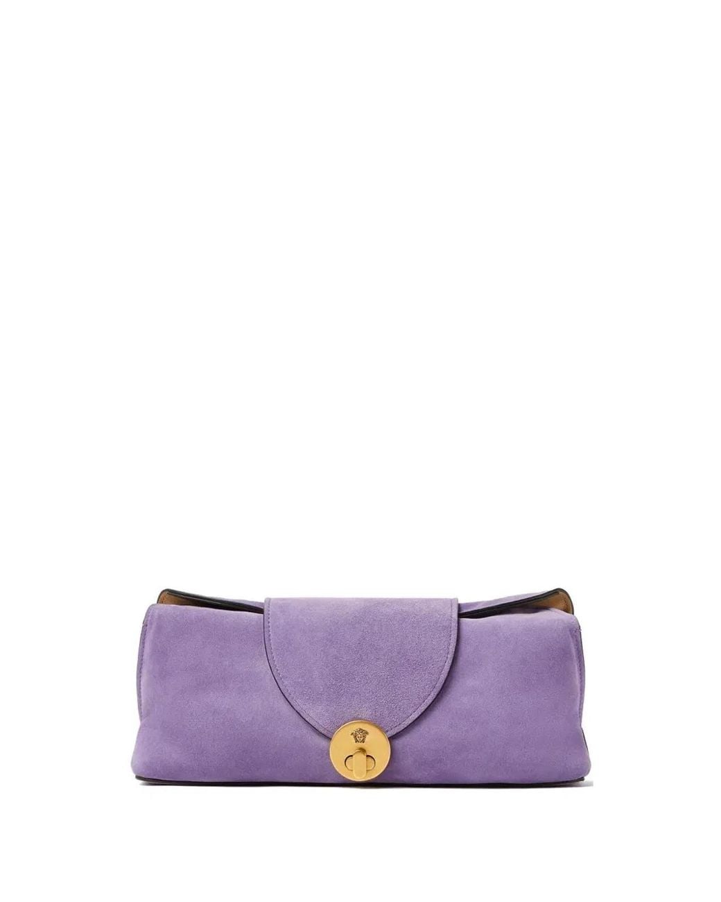 Versace Purple Clutch Calf Leather
