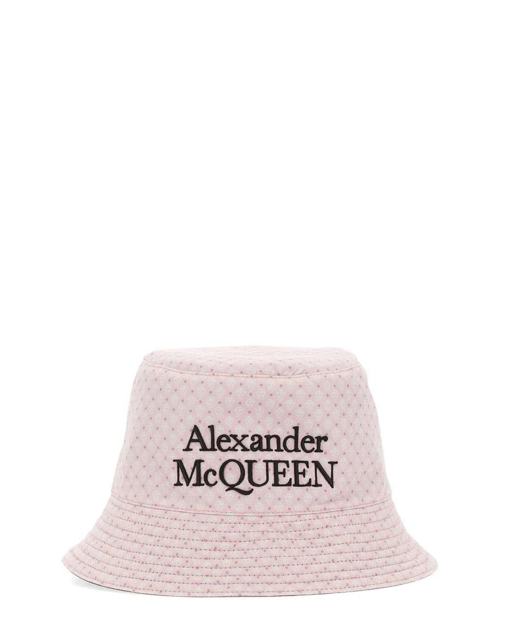 McQueen Black Reversible Bucket Hat for men