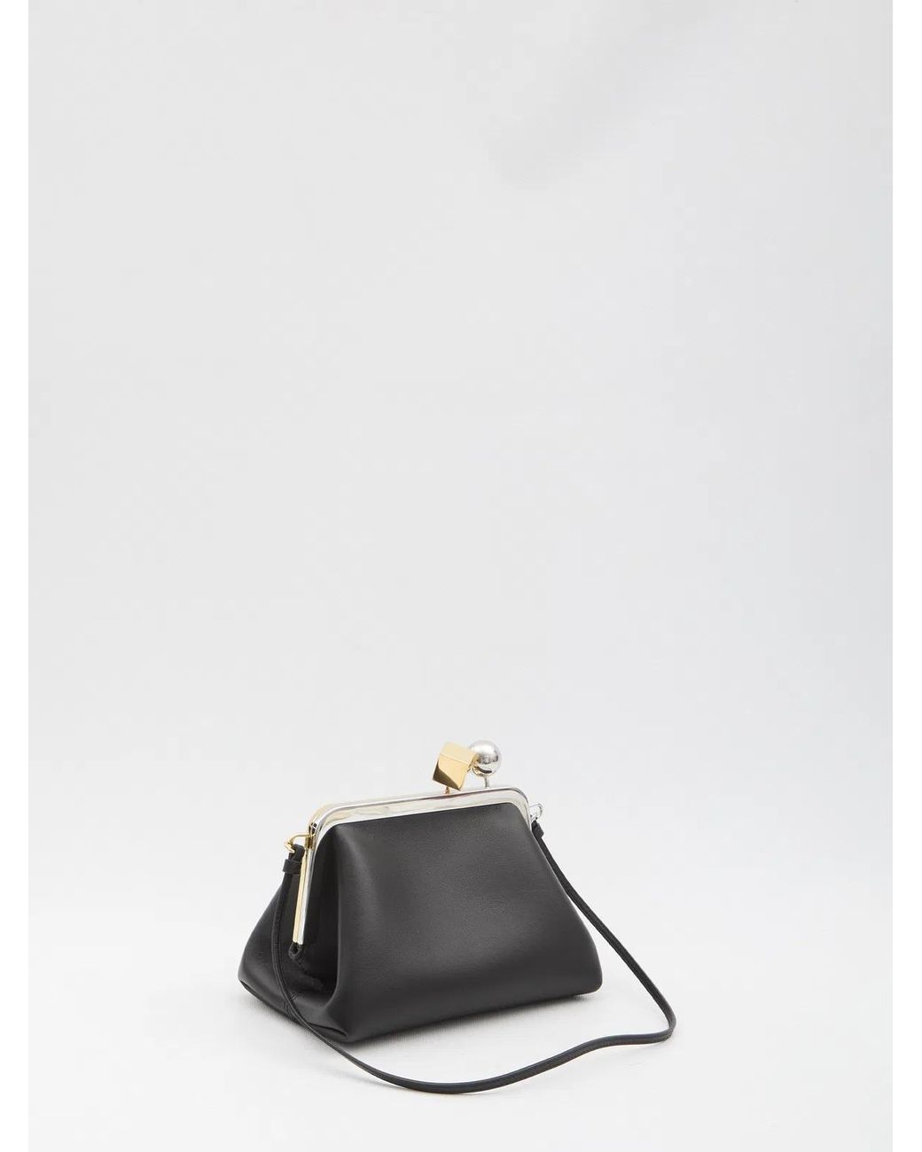 Jacquemus Black Compact Le Berlingot Leather Clutch Bag