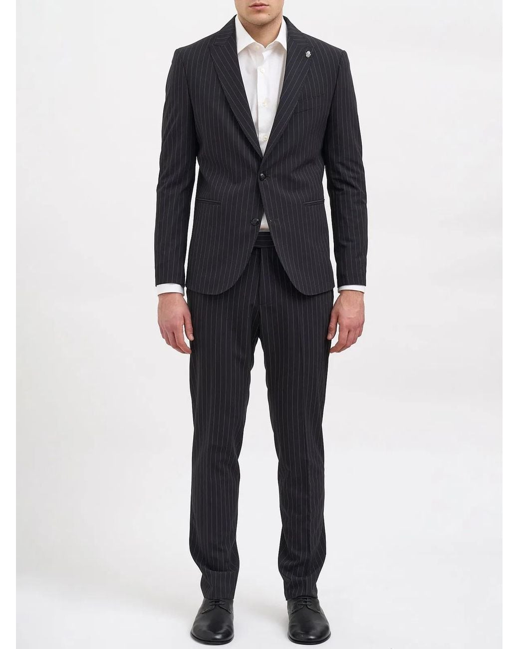 Daniele Alessandrini Black Single-Breasted Suit for men