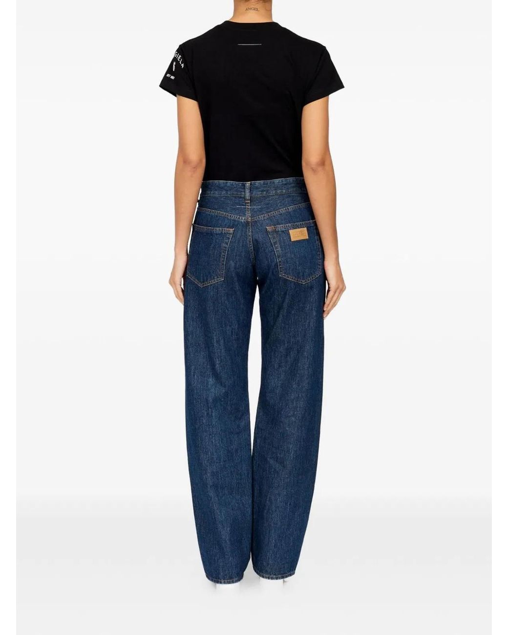 MM6 by Maison Margiela Blue Barrel Denim Cotton Jeans