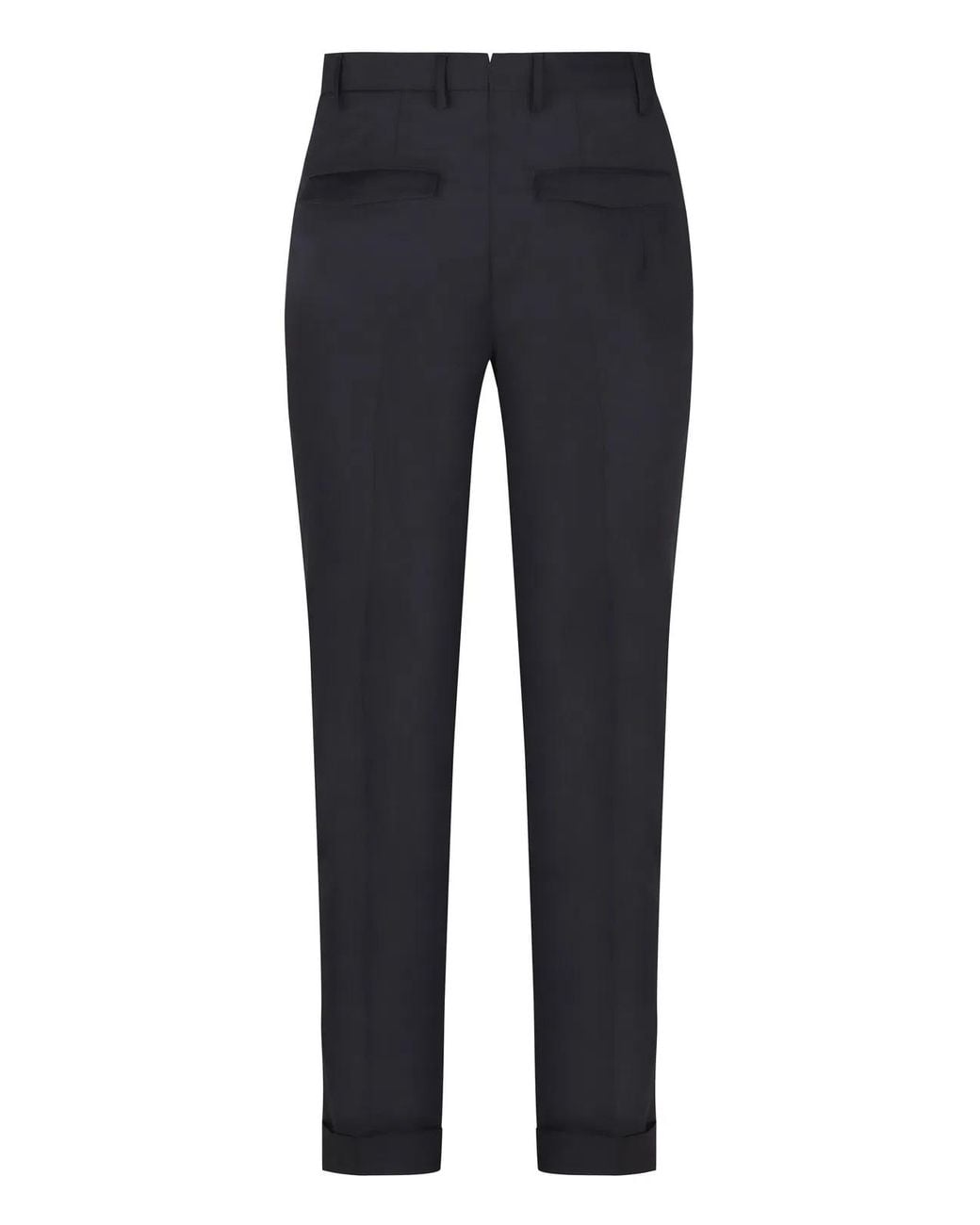 PT01 Blue Wool Blend Trousers for men