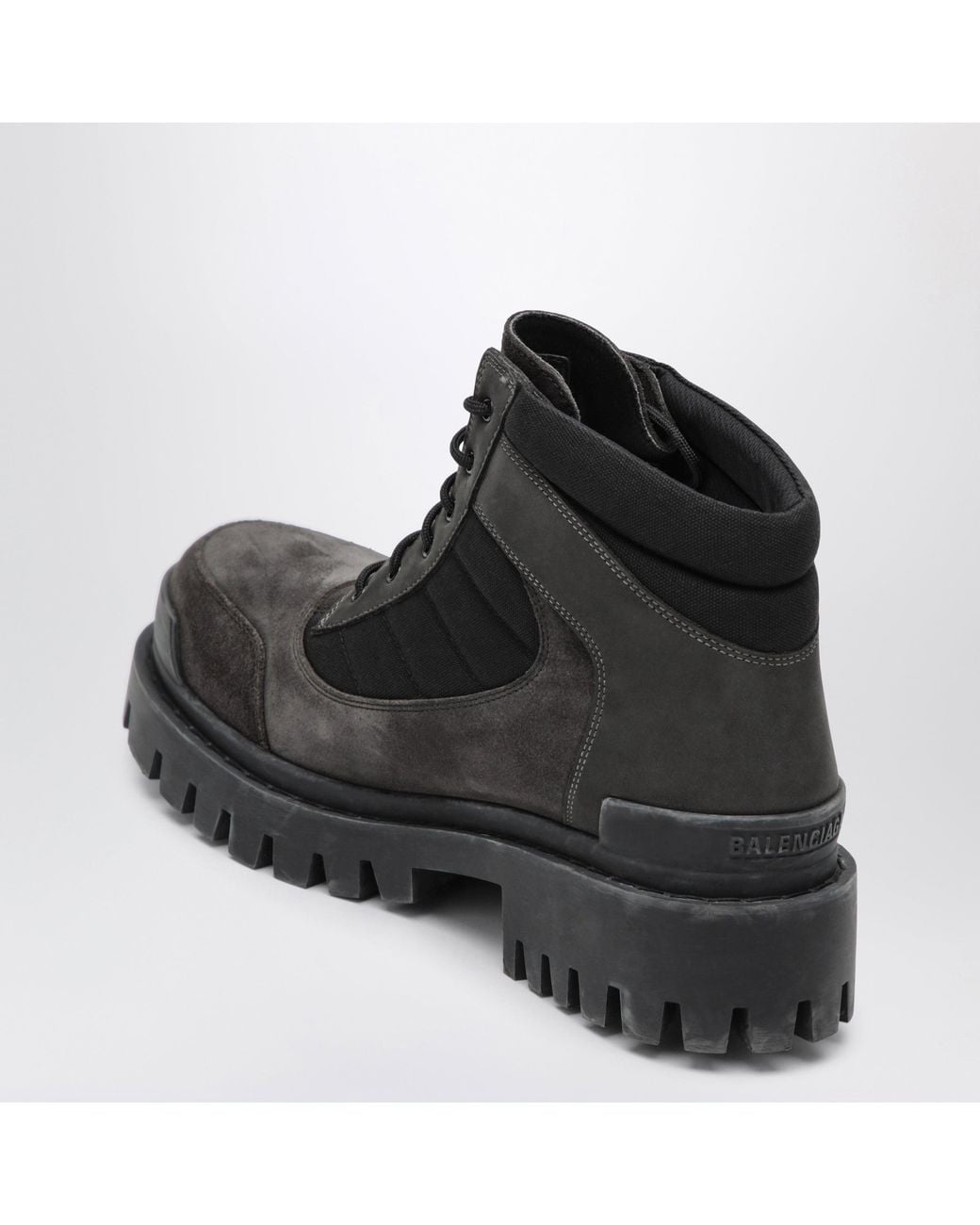 Balenciaga Black Combat Strike Ankle Boots for men