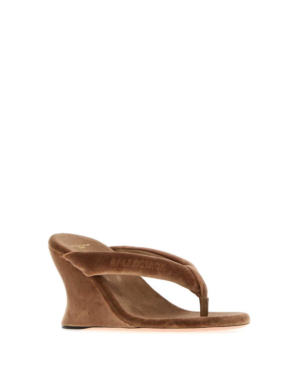 Balenciaga Brown Gaeta Wedg Thong H90
