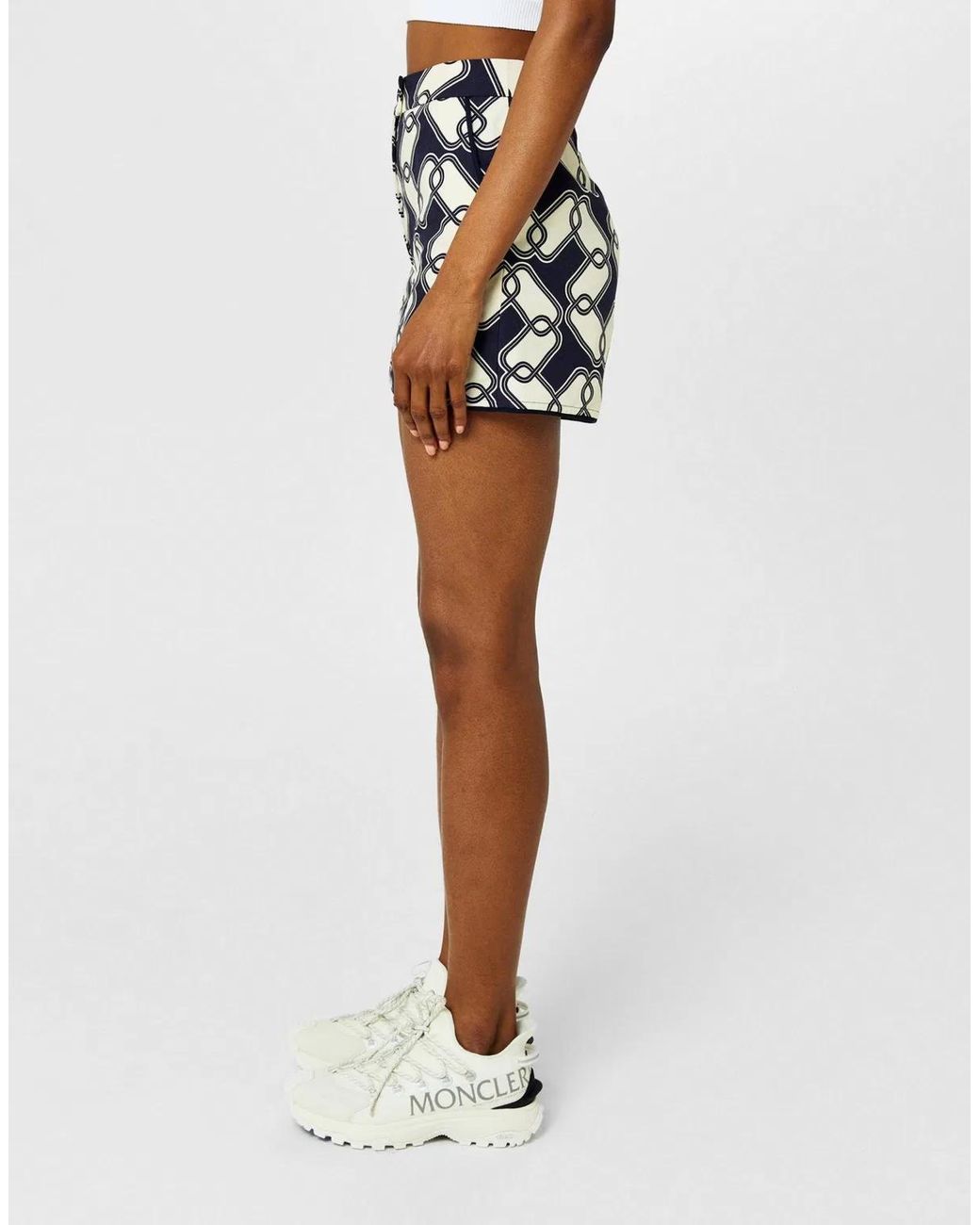Moncler Blue Abstract Print Shorts