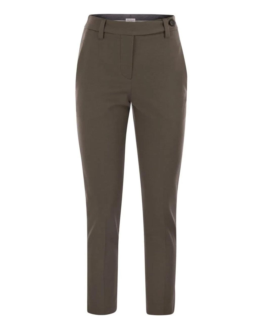 Brunello Cucinelli Gray Cigarette Trousers