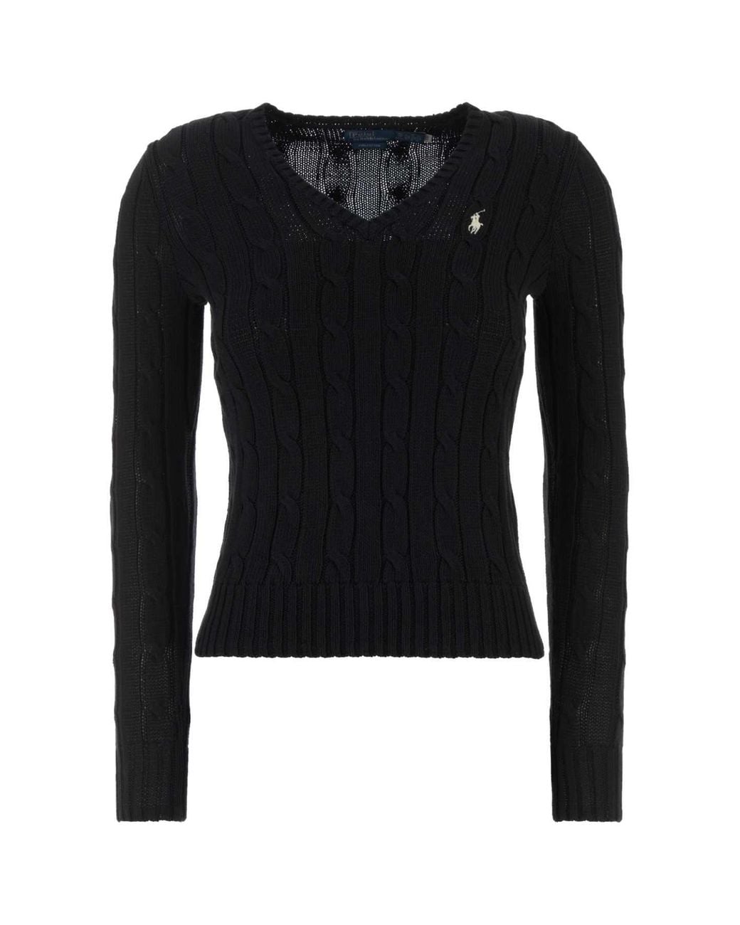 Polo Ralph Lauren Black Cotton Crewneck Sweater