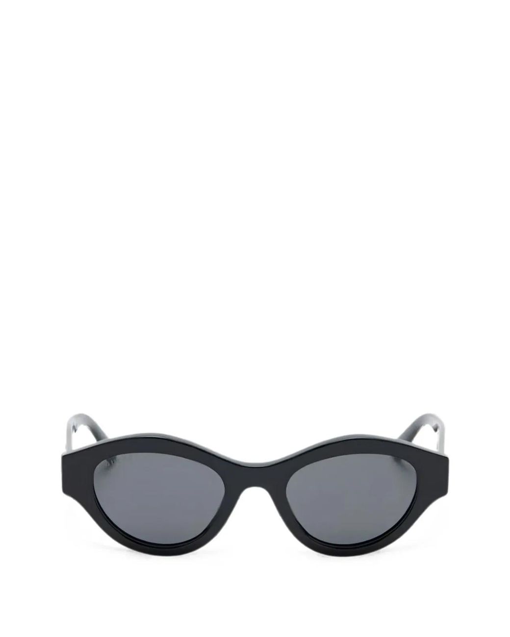 Gucci Black Oval Frame Polarized Sunglasses