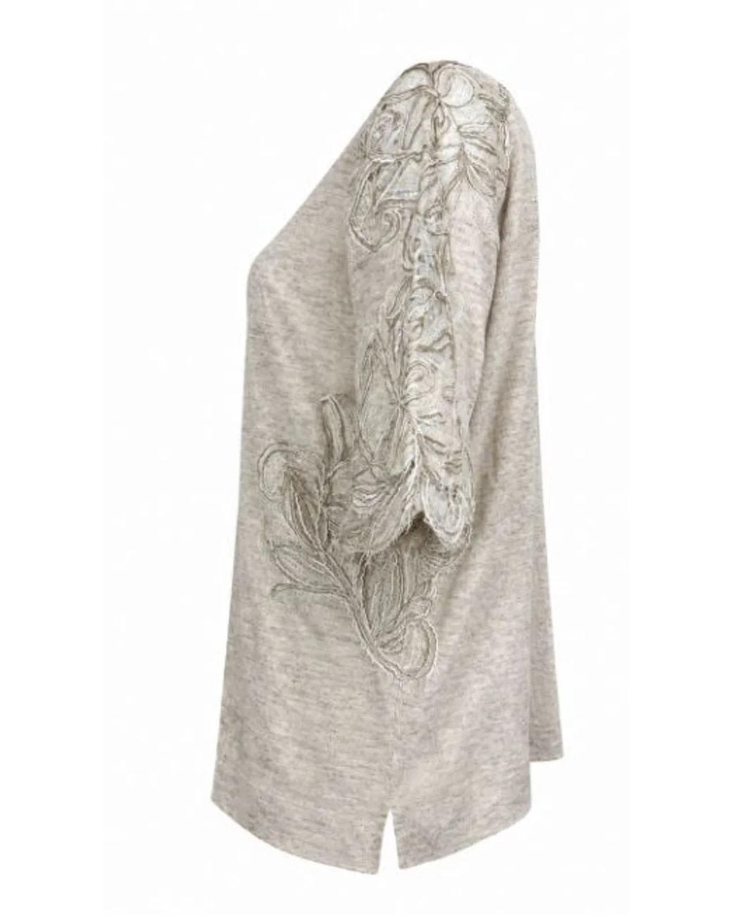 D.exterior White Shell Wool Tee Shirt
