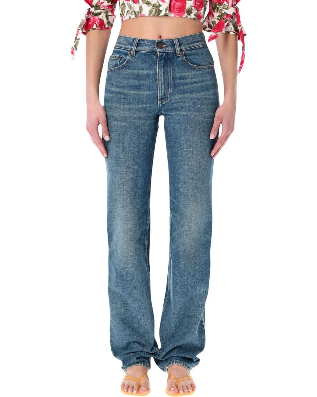 Chloé Blue Straight Denim Jeans