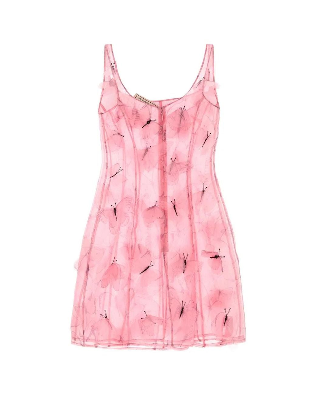 Blumarine Pink Silk Mini Dress