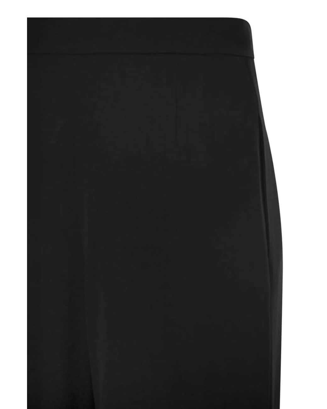 Max Mara Black Msealpaca – Fluid Palazzo Trousers
