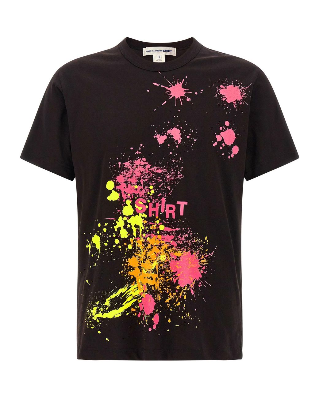 Comme des Garçons Black Comme Des Garcons Shirt Paint Splash T-Shirt for men