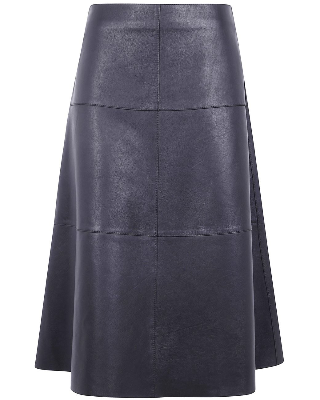 The Jackie Leathers Blue "Rhea" Leather Skirt
