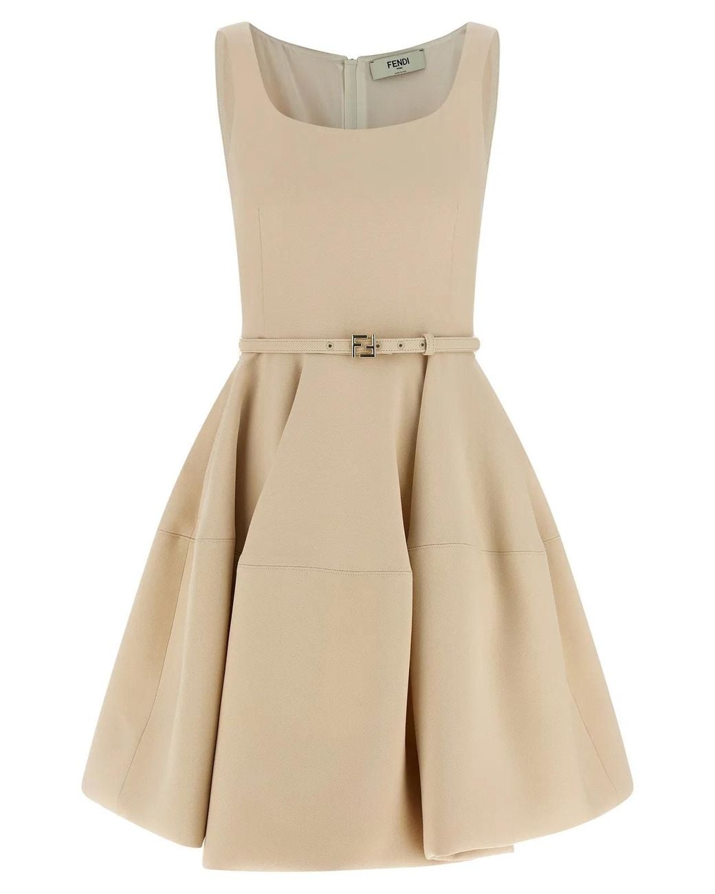 Fendi Natural Wheel Skirt Dress