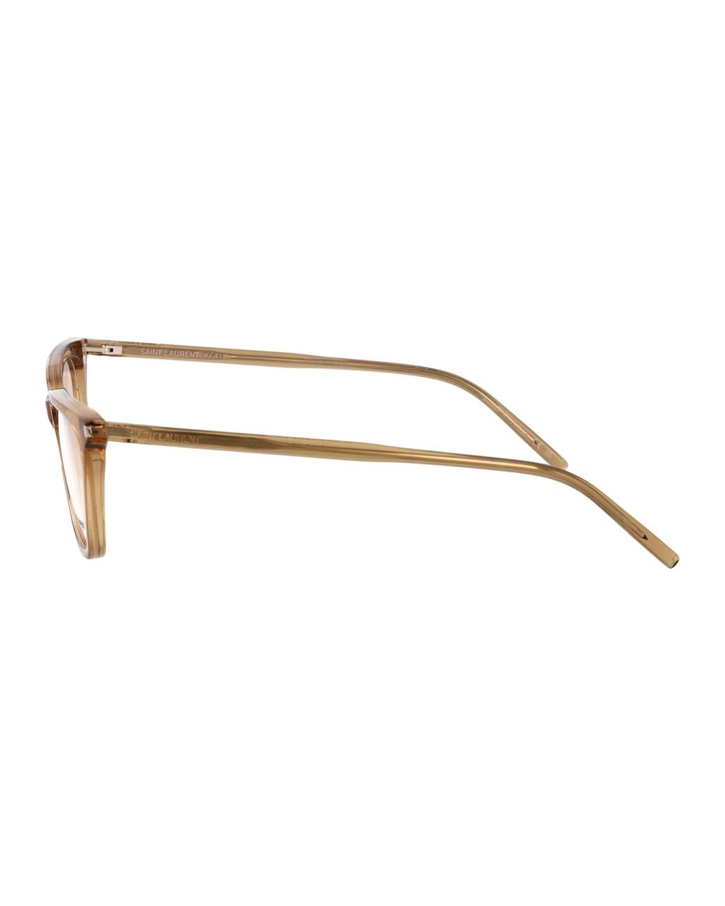 Saint Laurent Brown Transparent Acetate Glasses