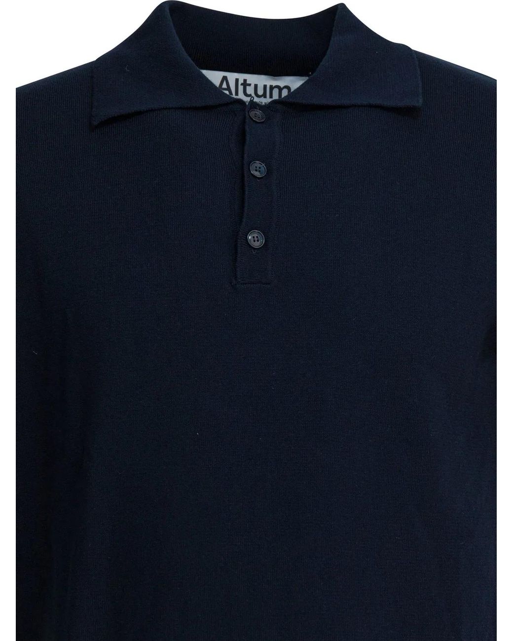 Altum Blue Cotton Polo Shirt for men