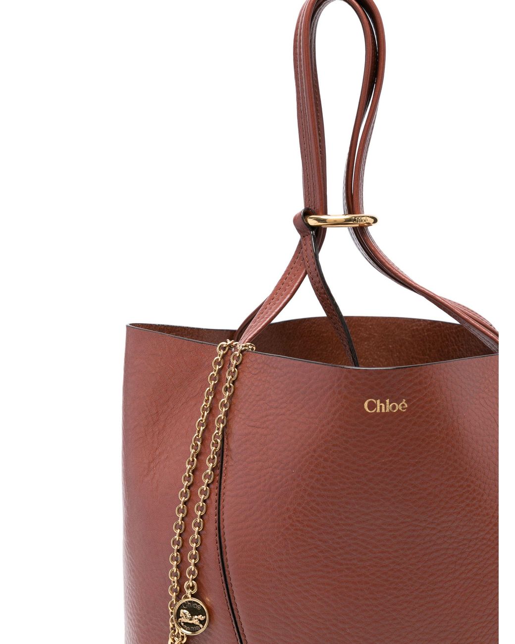 Chloé Brown Spin Shoulder Bag