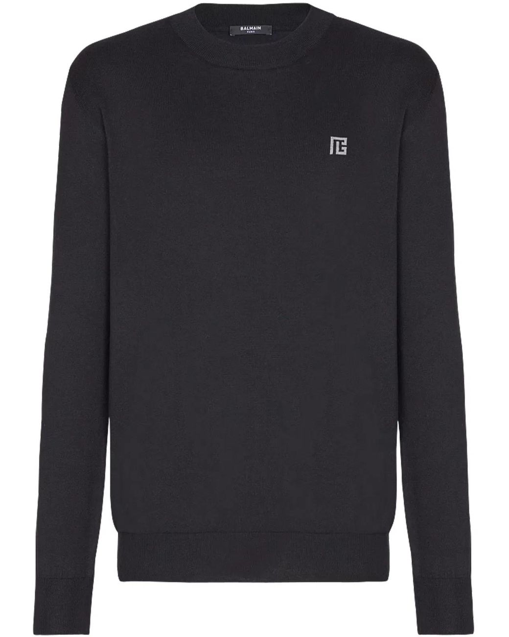 Balmain Blue Cotton Sweatshirts Crew Neck